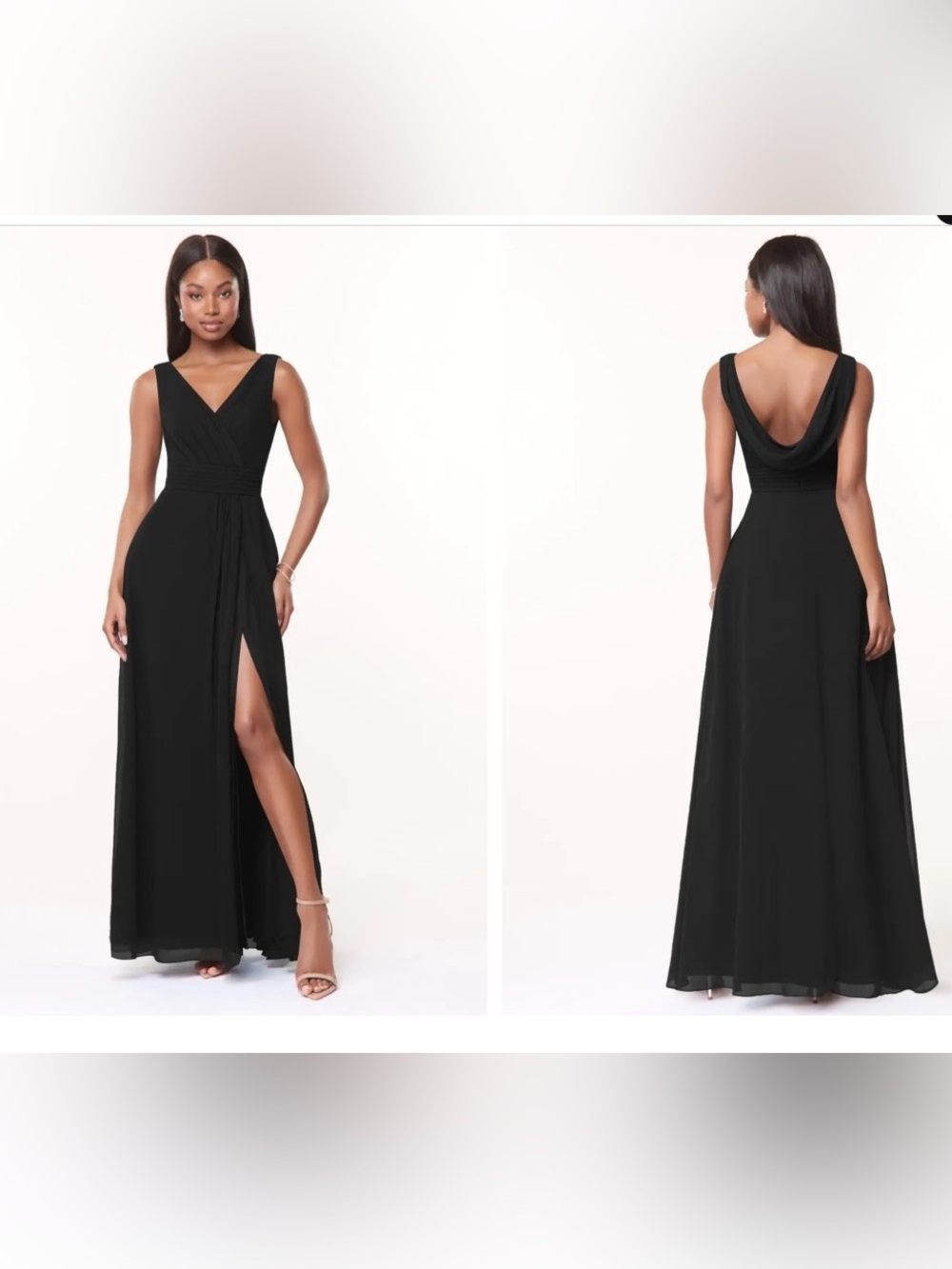 Azazie Karina Elegant Black Bridesmaids Dress